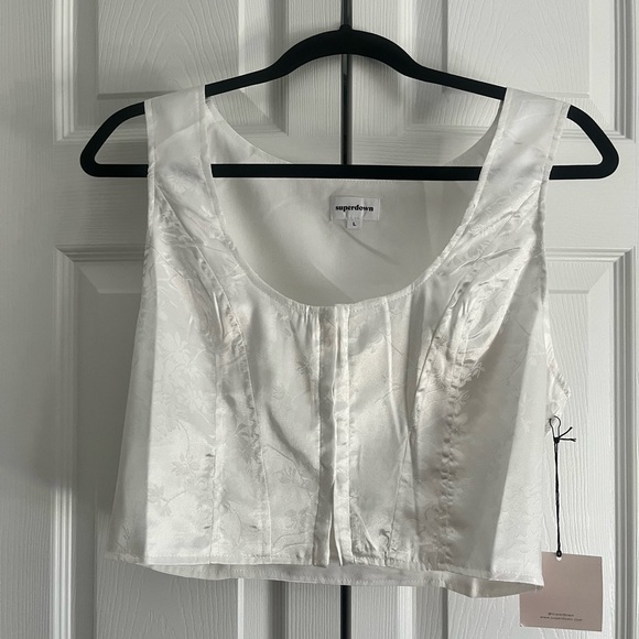NWT Superdown Poppy Satin Corset top - Picture 3 of 3
